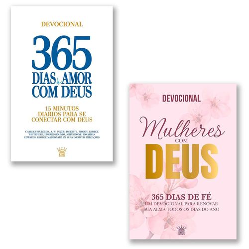 combo devocional - 365 dias de amor com deus + mulheres com deus