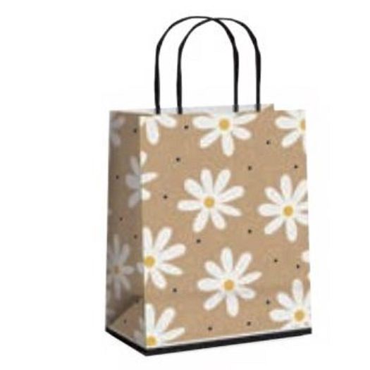 sacola presente papel margarida média sacola presente papel margarida média