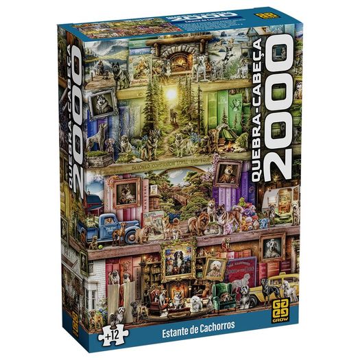 quebra-cabeça 2000 peças estante de cachorros quebra-cabeça 2000 peças estante de cachorros