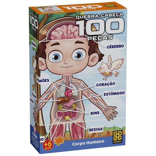 quebra-cabeça 100 peças corpo humano quebra-cabeça 100 peças corpo humano