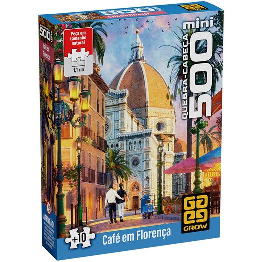 quebra cabeça 500 pcs mini  cafe em florenca grow
