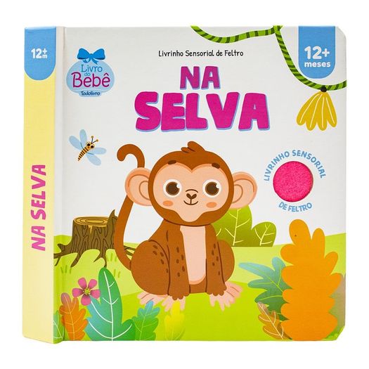 livrinho sensorial de feltro: na selva