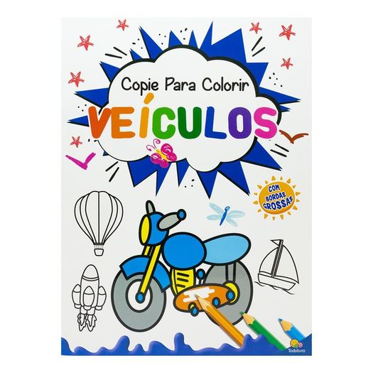 copie para colorir: veículos