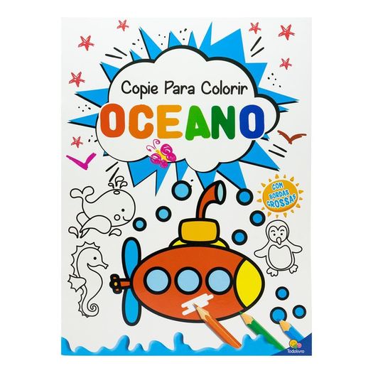 copie para colorir: oceano