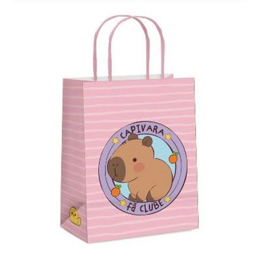 sacola presente papel capivara club média sacola presente papel capivara club média