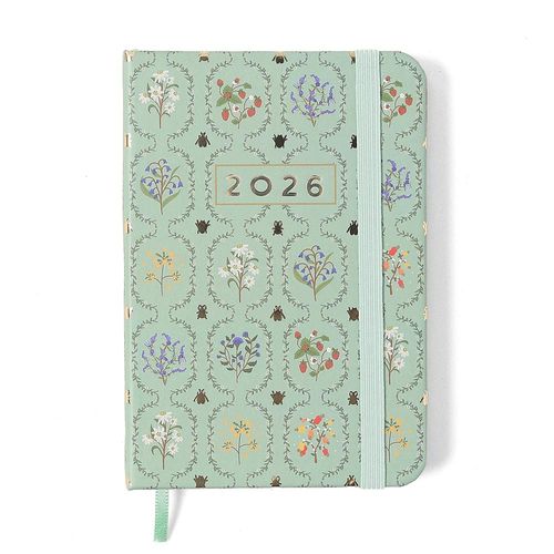 agenda 2026 semanal jardim 9x13 verde