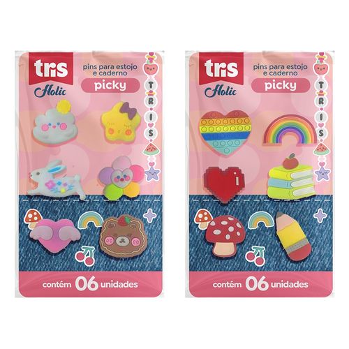 pin-holic-picky-6-unidades-diversos-modelos-tris