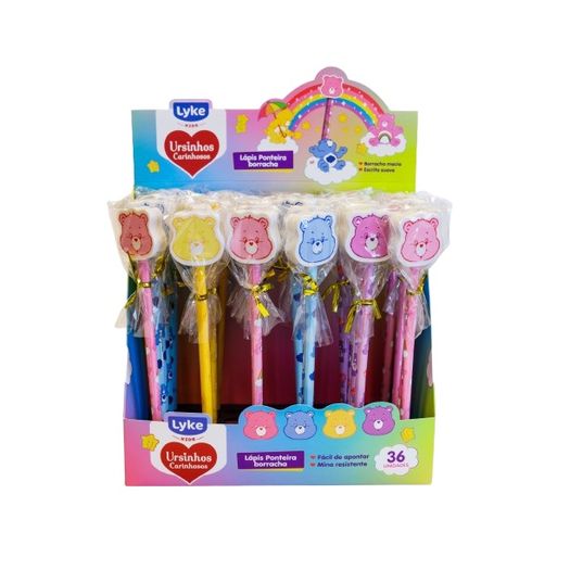 lápis grafite 2hb com ponteira ursinhos carinhosos lápis grafite 2hb com ponteira ursinhos carinhosos