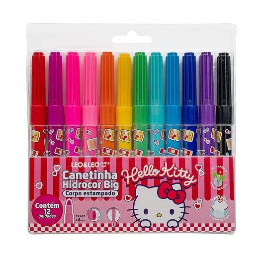 caneta hidrográfica 12 cores big hello kitty caneta hidrográfica 12 cores big hello kitty
