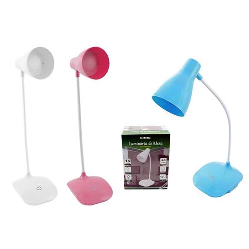 luminária mesa led recarregável usb diversas cores