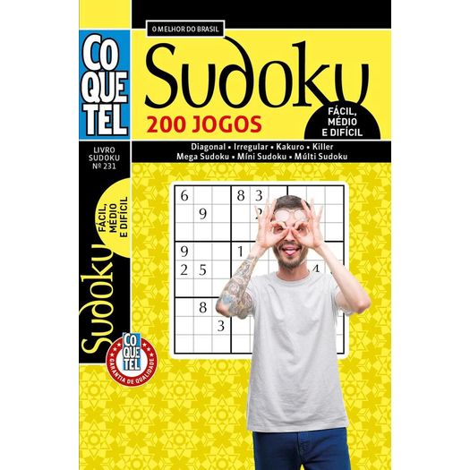 sudoku - nível fácil, médio e difícil 231 sudoku - nível fácil, médio e difícil 231
