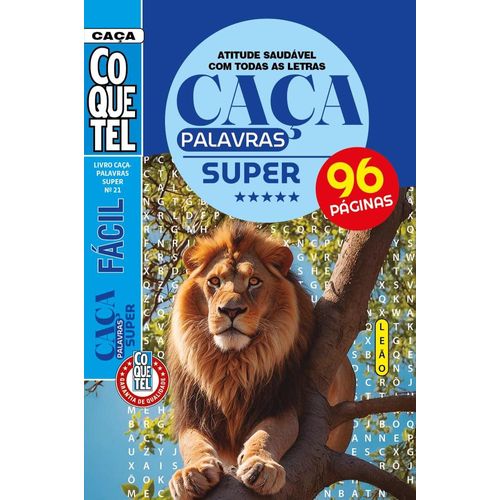 caça-palavras super - nível fácil, médio e difícil - livro 21