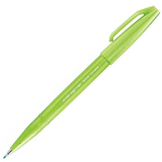 caneta brush sign pen verde claro caneta brush sign pen verde claro
