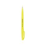 caneta brush sign pen amarelo fluorescente