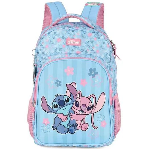 mochila com alça stitch azul e rosa mochila com alça stitch azul e rosa