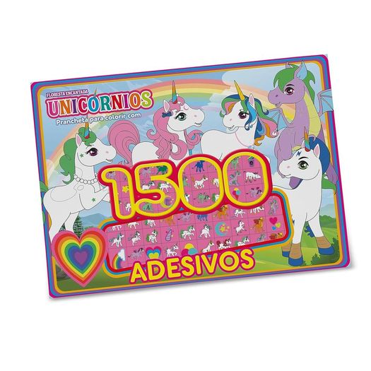 floresta encantada - prancheta para colorir com 1500 adesivos floresta encantada - prancheta para colorir com 1500 adesivos