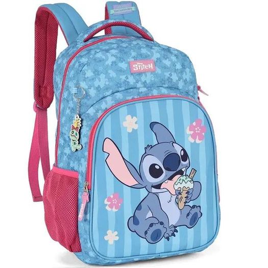 mochila com alça stitch azul e pink mochila com alça stitch azul e pink