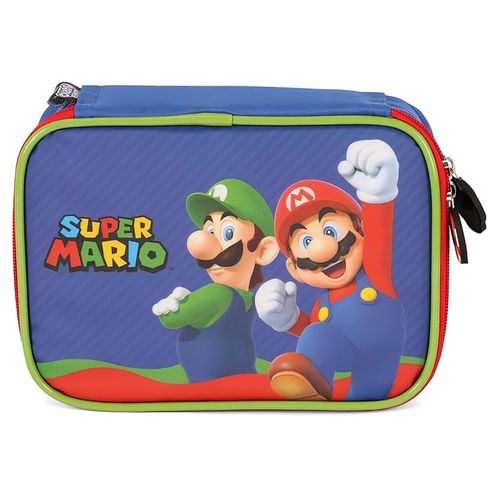 estojo box mario bros azul