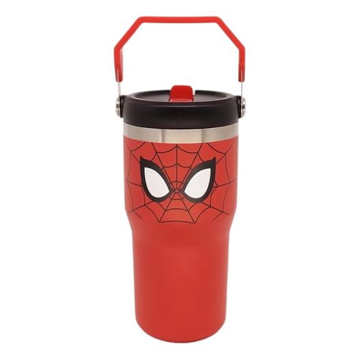 copo térmico 650ml hanger spider man com alça copo térmico 650ml hanger spider man com alça