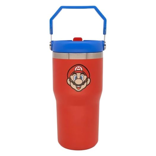 copo térmico 650ml hanger super mario com alça copo térmico 650ml hanger super mario com alça