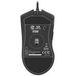 mouse flamengo attack preto e vermelho led vermelho (fl711) - redragon