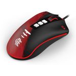 mouse flamengo attack preto e vermelho led vermelho (fl711) - redragon