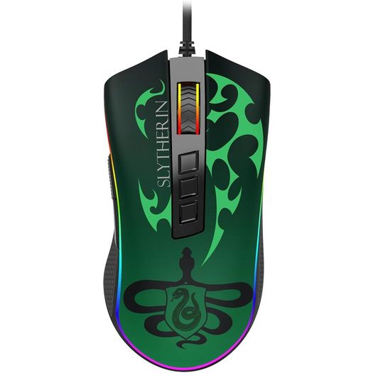 mouse harry potter cobra rgb slytherin preto e verde (hp-711s) - redragon mouse harry potter cobra rgb slytherin preto e verde (hp-711s) - redragon