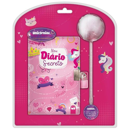 livro diário pompom unicórnios