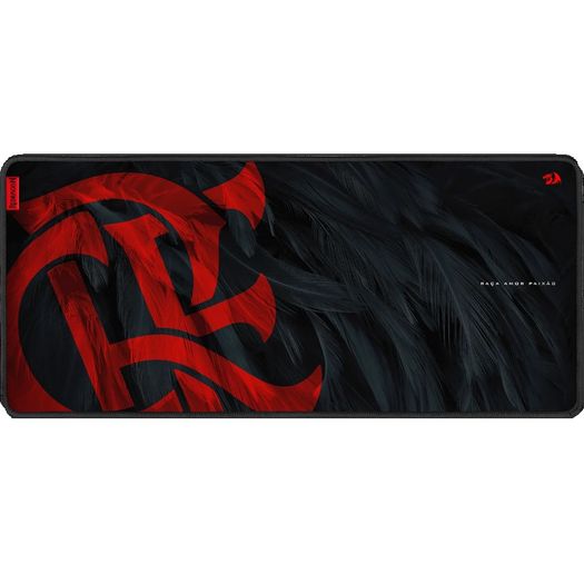 mouse pad flamengo mantle preto e vermelho speed 900x400x4mm (fl032) - redragon mouse pad flamengo mantle preto e vermelho speed 900x400x4mm (fl032) - redragon