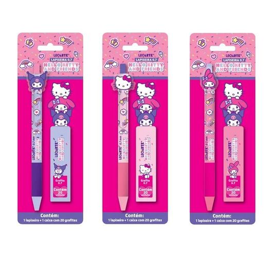 lapiseira 0.7mm com grafite hello kitty e amigos diversos modelos lapiseira 0.7mm com grafite hello kitty e amigos diversos modelos