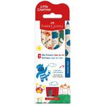 lápis de cor 6 cores little creatives + apontador faber