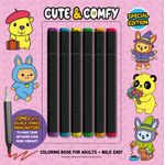 cute e comfy coloring book for adults - special edition - capa rosa