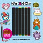 cute e comfy coloring book for adults - special edition - capa azul