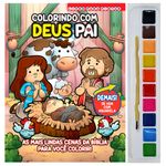 colorindo com deus pai livro para pintar com aquarela