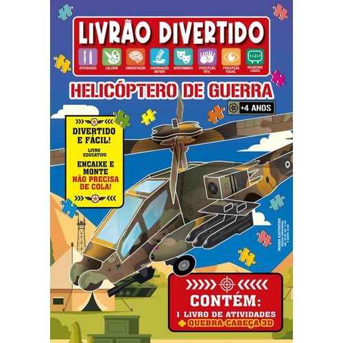 livrão divertido - helicóptero de guerra