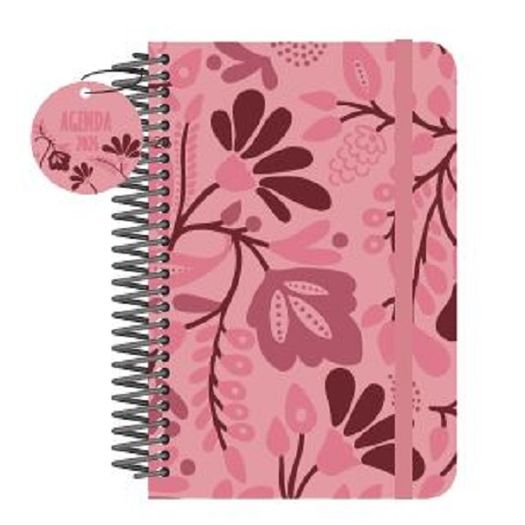 agenda 2026 diária clássica flores preta/creme espiral confetti agenda 2026 diária clássica flores preta/creme espiral confetti