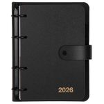 agenda 2026 diária splash preta argolada