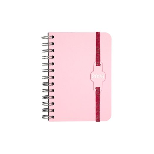 agenda 2026 diária média cos rosa espiral confetti agenda 2026 diária média cos rosa espiral confetti