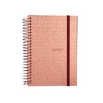 agenda 2026 diária clássica meses bronze espiral confetti