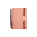 agenda 2026 diária média splash bronze espiral confetti