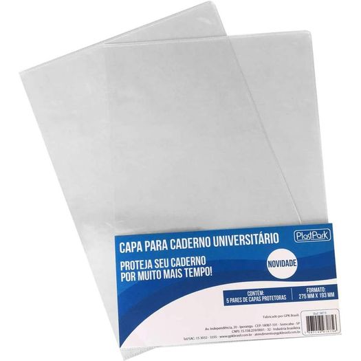 capa plástica para caderno universitário com 5 pares capa plástica para caderno universitário com 5 pares