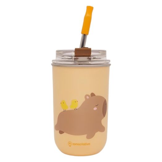 copo neo capivara com canudo inox tampa copo neo capivara com canudo inox tampa