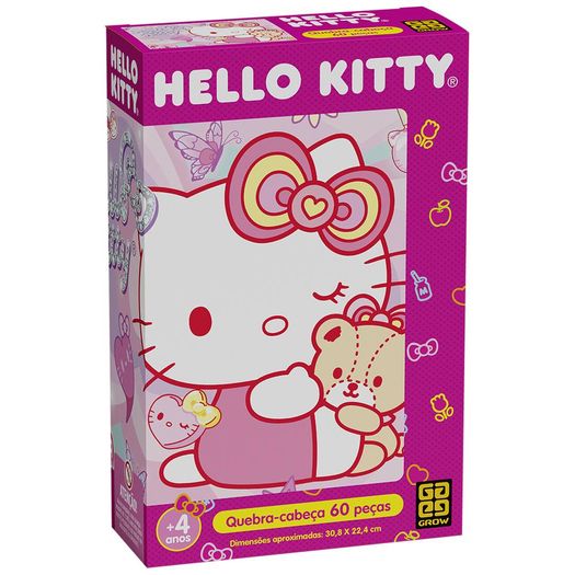 quebra-cabeça 60 peças hello kitty brilhante quebra-cabeça 60 peças hello kitty brilhante