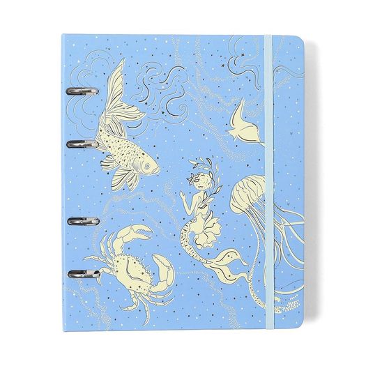 caderno fichário 100 folhas origens aqua azul pautado caderno fichário 100 folhas origens aqua azul pautado