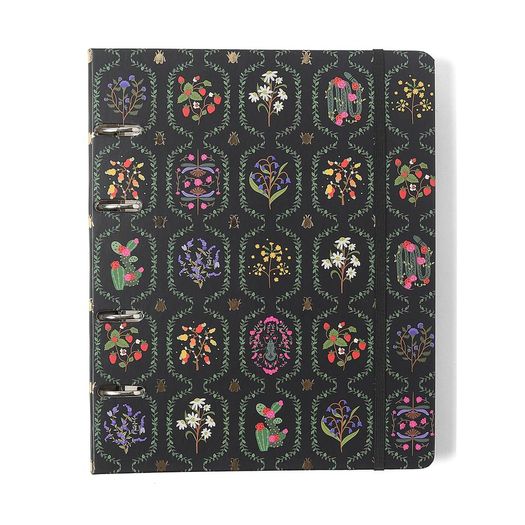 caderno fichário 100 folhas jardim preto pautado caderno fichário 100 folhas jardim preto pautado