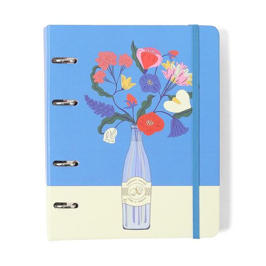 caderno fichário office 80 folhas duo doce florada a5 garrafa caderno fichário office 80 folhas duo doce florada a5 garrafa