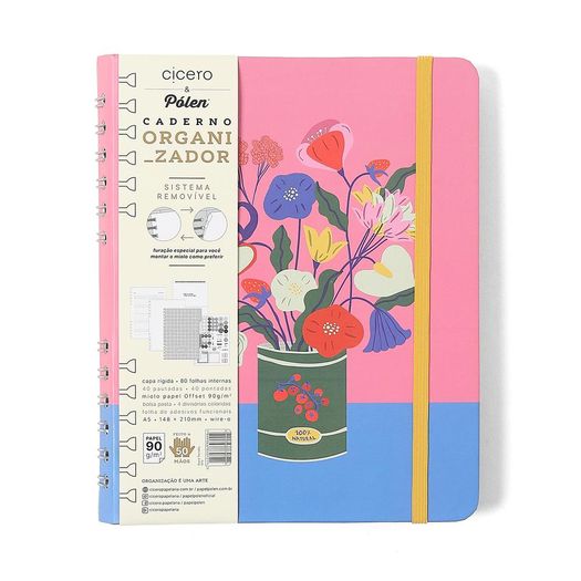 caderno organizador 80 folhas duo doce florada lata caderno organizador 80 folhas duo doce florada lata