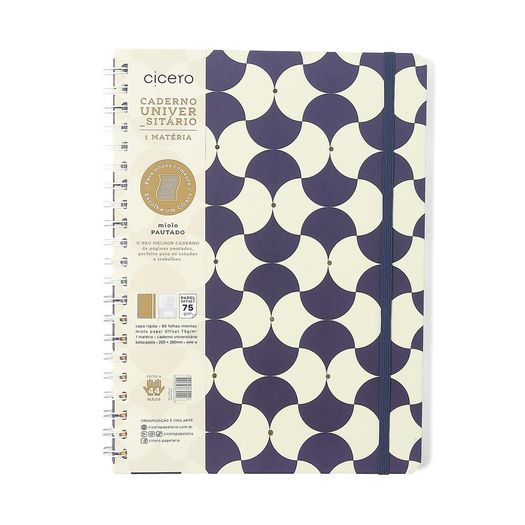 caderno universitário 1x1 80 folhas capa dura bossa nova boemia azul caderno universitário 1x1 80 folhas capa dura bossa nova boemia azul