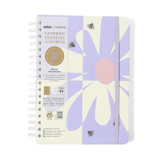 caderno colegial 10x1 160 folhas capa dura melissa max bloomy caderno colegial 10x1 160 folhas capa dura melissa max bloomy