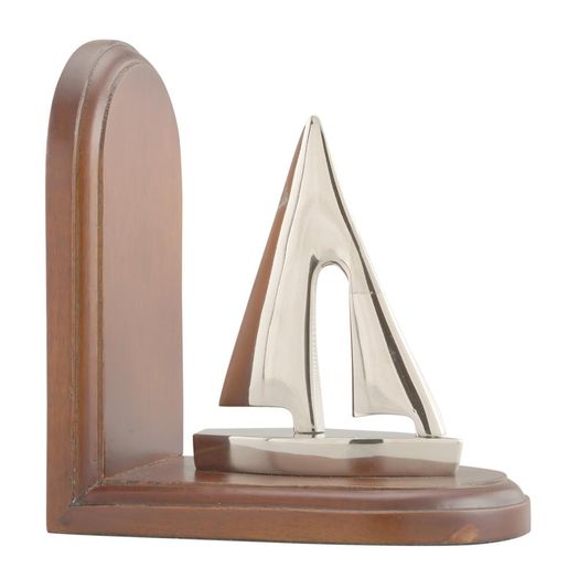 aparador de livro em madeira barco prata aparador de livro em madeira barco prata